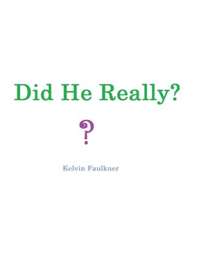 cover image of Did He Really?